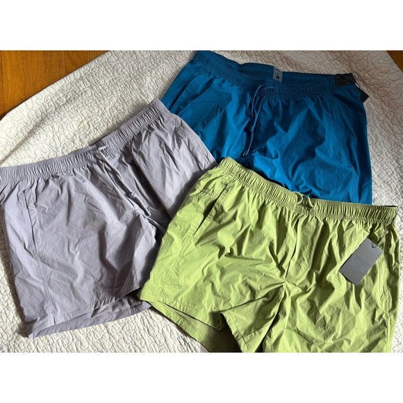 VRST Other - VRST Mens Everyday Short 3 Pack Bundle XL Blue Green Grey Relaxed Fit Mesh Lined